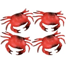 4 Pack of Plastic Crabs - Nautical Sealife Decor - Tiki Bar Fishing decoration - £15.92 GBP