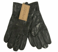 Gloves Genuine Soft Leather Mens Black Lined Size XL Driving Winter - £30.85 GBP