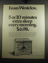 1970 Westclox Drowse II Electric Alarm Clock Advertisement - £14.44 GBP