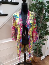 Women&#39;s Multicolor Floral Polyester Long Sleeve Casual Open Front Blazer... - $26.73