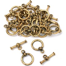 Bali Toggle Clasp Antique Gold Plated 11mm Approx 17 - £6.10 GBP