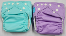 Charlie Banana Reusable Cloth Diaper Set 2 + 2 inserts Aqua Purple One S... - $26.72