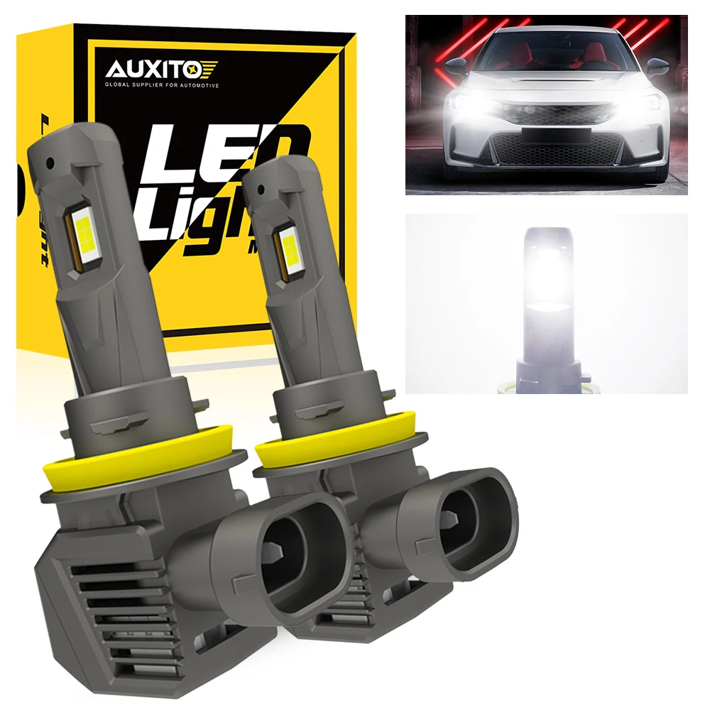Auxito 2Pcs Mini Led Headlight H8 H9 H11 Led Canbus H7 9005 HB3 9012 Led Bulbs T - £155.98 GBP