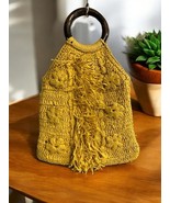Rosalita Rafia Yellow Fringe Anthropologie Bag  20” L 12”w10”deep Boho B... - €19,89 EUR