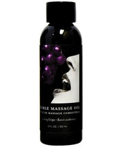 Earthly Body Edible Massage Oil - 2 Oz Grape - £11.78 GBP