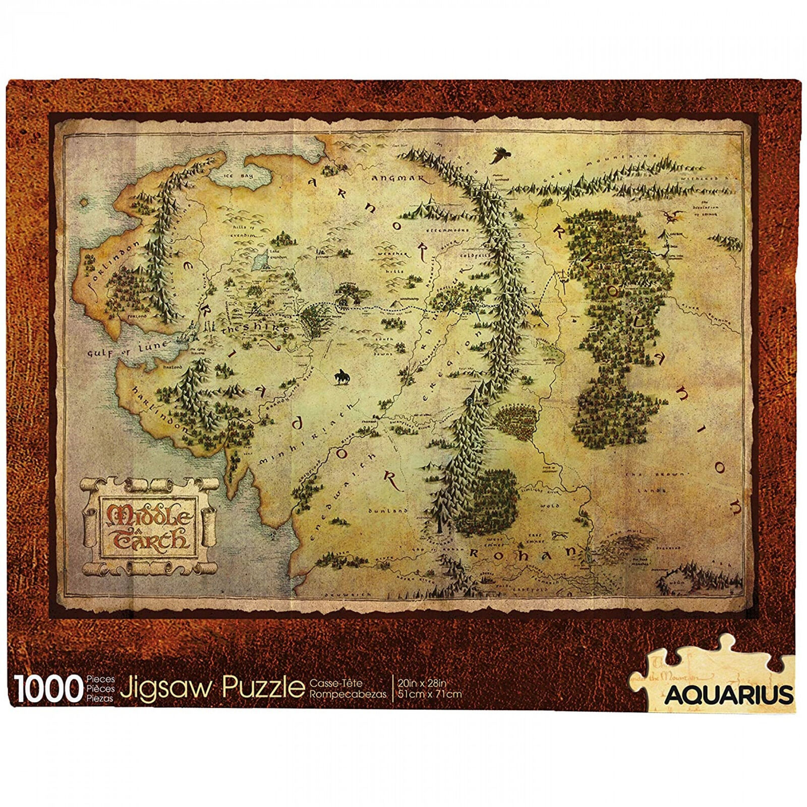 Primary image for The Hobbit Map 1000 Piece Jigsaw Puzzle Multi-Color