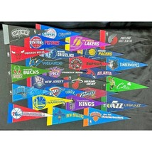 NBA Mini Pennants 4&quot;x9&quot; Rico Tag Express 26 teams Bulls Lakers Celtics Knicks - $14.50