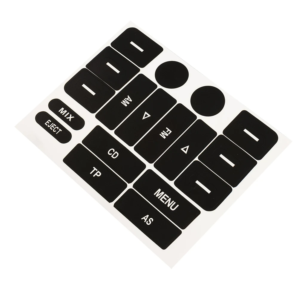 Car Radio Button Repair Sticker Decals for Golf MK5 &amp; Passat, Matte Blac... - £10.76 GBP