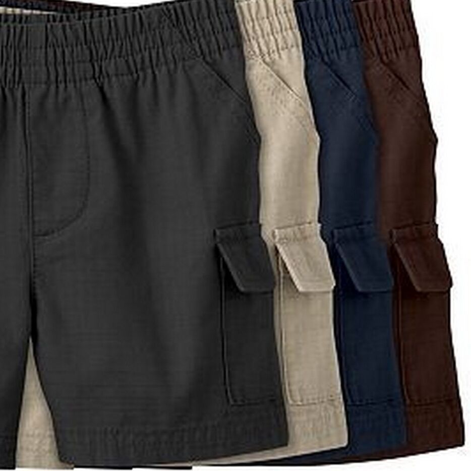 Toddler Jumping Beans Boys ONE Tan Cargo Pull-On Shorts Elastic Waist Band - $4.99