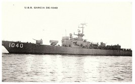 U.S.S. Garcia Ship DE-1040 Newport Rhode Island Home-ported Postcard - $7.39