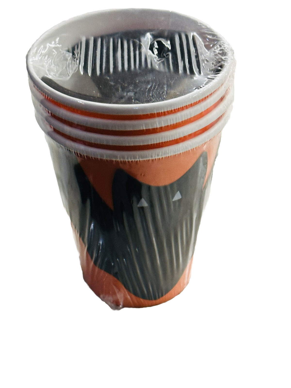 H For Happy Halloween Paper Cups 10 Oz Set Of 4. ShipN24Hours - $8.79