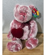 CHOSUN-PLAYVILLE-Valentine&#39;s 14&quot; Pink Hearts Teddy Bear Plush Stuffed An... - £20.73 GBP