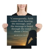 Romans 10:17 Bible Verse Poster 18x18 | Christian Wall Art - $28.79 CAD