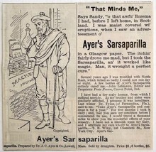 Ayers Sarsaparilla Medical 1885 Advertisement Victorian Quack Medicine A... - £15.68 GBP