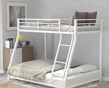 Twin Over Full Bunk Bed With Metal Frame, Guardrail And Ladder, Space-Sa... - $392.99