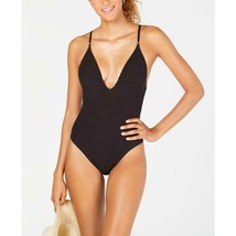 Lucky Brand Black Plunging Strappy Back One Piece Swimsuit XS Shoreline Chic New - £22.89 GBP