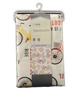 Life is a Beautiful Ride Bicycle Design Tablecloth PEVA NEW in Package - $14.99