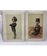 2 Vtg VANITY FAIR LITHO PRINTS - Duke of Bedford - John Pope Hennessy - $593.90 MXN