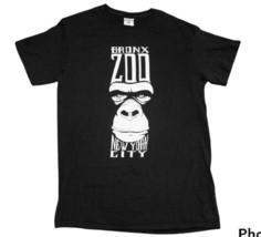Bronx Zoo New York City Gorilla Monkey Black Graphic Medium T-Shirt  - £19.87 GBP