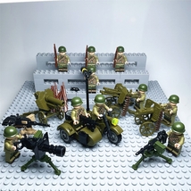 US Squad WW2 World War II Custom Soldiers 10 Mini-Figures Set - $26.00