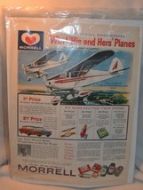 1963 Second Annual His and Hers Planes Sweepstakes Morrell  MeatsPrint Ad - $14.01
