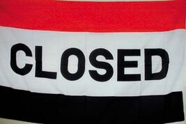 CLOSED FLAG FL023 flags banners advertisement banner 3 x 5 large sign cl... - $9.49