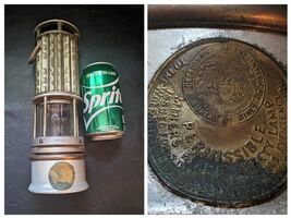 1920s Loup Sécurité Lampe Lanterne Cave USA Department De Intérieur Bure... - $145.48