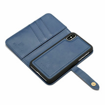 For iPhone 12 11 X XR 7 8 pro max Leather Wallet Magnetic flip back cover Case - £47.96 GBP