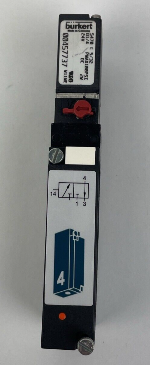NEW Old-Stock ; Burkert 00457737 Solenoid Valve PMAX100PSI DC 2W - GERMANY - $39.59
