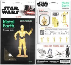 Star Wars C-3PO Figure Premium Series Metal Earth Laser Cut Model Kit NEW SEALED - £21.27 GBP