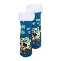 SpongeBob SquarePants, Holiday Women&#39;s Slipper Socks, 1-Pack, Size 4-10 - £14.11 GBP