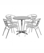 Flash Furniture TLH - ALUM - 32RD - 017BCHR4 - GG 31.5 in. Round Aluminu... - $610.69