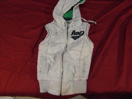 Areopostal Womens Grey Trendsetter Cotton Zip Front Vest Size X-Small ~ ... - $14.51