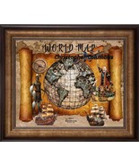 World Map with Christopher Columbus  Of The World 16x20 Framed Wall Art ... - $3,260.40 MXN