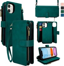 jaminben iPhone 11 Phone Case Wallet PU Leather Crossbody Strap Magnetic Cover - £5.86 GBP