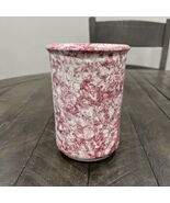Bear Pottery Studio Pink Sponge Ware Pottery  Flower Vase 5.5” - $19.79