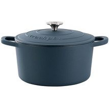 Crockpot Artisan 5 Quart Enameled Cast Iron Dutch Oven in Matte Navy Blue - $82.63