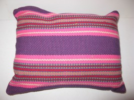 Ralph Lauren Layla Stripe Purple Pink University decorative pillow NWT - £30.05 GBP