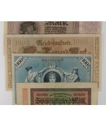 1908-1923 Germany 4-Notes Currency Set / (2) German Empire Weimar Republic - $71.43 CAD