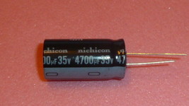 10PCS NICHICON UVR1V472MHA Aluminum Capacitors 18x35.5mm Radial 4700µF 3... - $12.90