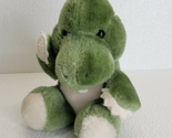Vintage 1984 Swib Green White Dinosaur Plush Stuffed Animal Tooth Cute - $23.75