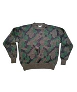 1980s Vintage Camo Sweater Duck Camo Rib Knit Real Tree Moss Sz XL  - €37,12 EUR