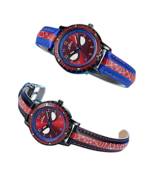 Spiderman Boys Watch Waterproof LED Luminous Leather Watchband Quartz Ki... - $365.25 MXN