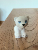 LEGO  Animal Bear Cub Dark blue  Eyes Black Nose &amp; Black Claws  White - £7.77 GBP