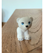 LEGO  Animal Bear Cub Dark blue  Eyes Black Nose &amp; Black Claws  White - £7.72 GBP