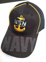 United States Navy USN Logo Embroidered Military Hat Cap NEW - $7.99