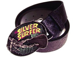 Marvel&#39;s Silver Surfer Name and Figure Belt Buckle and Belt, Waist 31-37 UNUSED - £23.19 GBP