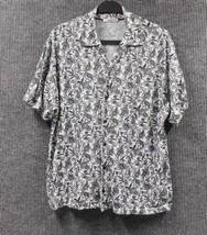 Jack &amp; Jones Premium Shirt Women XL Black Floral Button Front Top Blouse... - £16.12 GBP