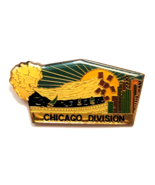VTG USPS Chicago Division Enamel Pin Blowing Cloud Boats Skyline Windy City - $239.62 MXN