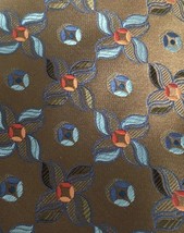 NWT ZEGNA Silk Tie New With Nordstrom Tag Brown Floral Pattern ERMENEGIL... - $24.70